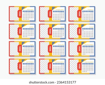Calendar Design template for 2024