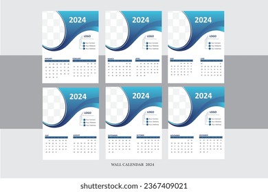 Calendar Design Template For 2024.
