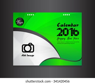 Calendar  Design Template,cover design, calendar 2016, business calendar, business cover, green cover