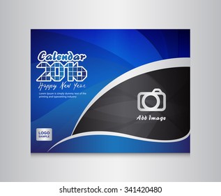  Calendar Design Template,cover design, calendar 2016, business calendar, business cover, blue cover