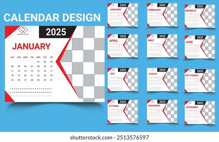 Calendar design with two color
