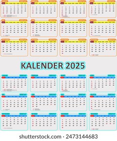 Calendar design with two different options with captions on the red date