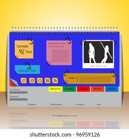 Calendar Design Vector Web Site Template