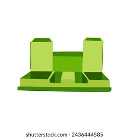 calendar desk organizer cartoon. view top, office home, agenda computer calendar desk organizer sign. isolated symbol vector illustration