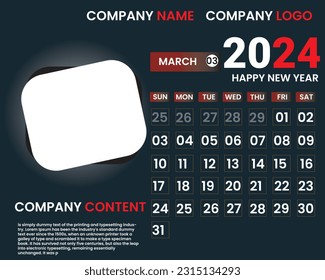 Calendar, Desk calendar, Wal calendar 2024 