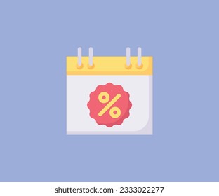 calendar discount day vector icon design