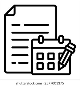 Calendar Document Icon Element For Design