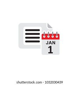 Calendar Document Logo Icon Design