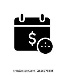 Calendario con marca de dólar que representa la planificación financiera y la gestión de divisas