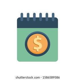 calendar with dollar symbol icon vector illustration design