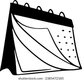 Calendar Doodle Drawing Vector Illustration