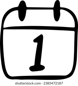 Ilustración del vector de dibujo del dispositivo de dibujo del calendario