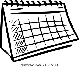 Calendar Doodle Drawing Vector Illustration