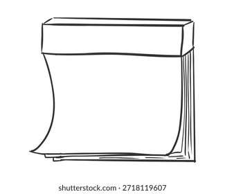 Symbol für Kalender-Doodle-Raster, handgezeichnete Skizze. Planer für hängende Positionen. Erinnerung und Kalender mit Scheck.