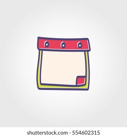 Calendar doodle icon.