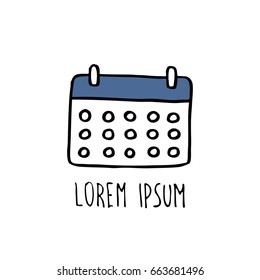 calendar doodle icon