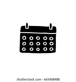 calendar doodle icon