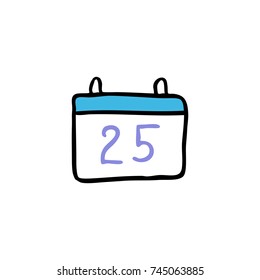 calendar doodle icon