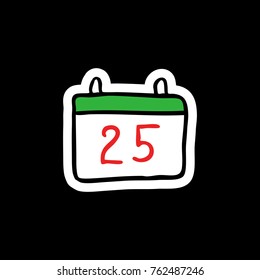 calendar doodle icon