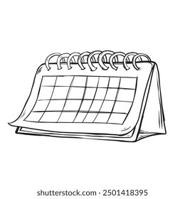 CALENDAR DOODLE STYLE HAND DRAWN ILLUSTRATION