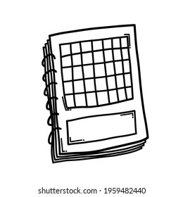 Calendar Doodle vector icon. Drawing sketch illustration hand drawn cartoon line.