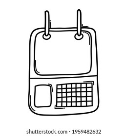 Calendar Doodle vector icon. Drawing sketch illustration hand drawn cartoon line.