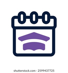 calendar dual tone icon. Sleek and modern vector icon for websites, mobile apps, marketing materials, and corporate design. Fully scalable and ready to use.