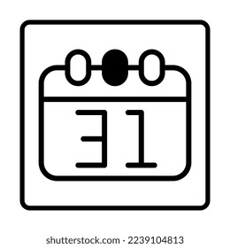 Calendar Dualtone Icon. Social media sign icons. Vector illustration isolated for graphic, web design, apps and websites