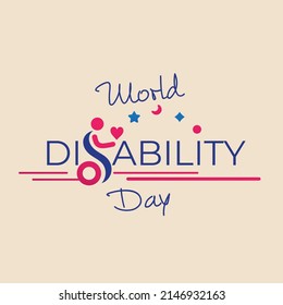 Calendar for each day on december 3. Greeting card. Holiday - World Disabilities day.