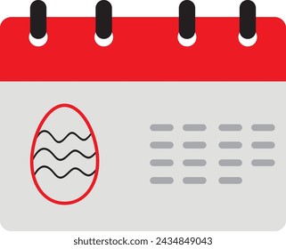 Calendar, Easter, Egg Vector Awesome Icon