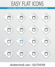 Calendar easy flat web icons for user interface design