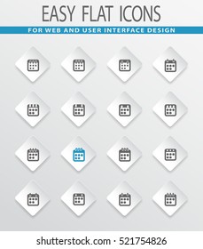Calendar easy flat web icons for user interface design