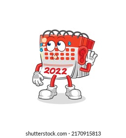 the calendar eavesdropping vector. cartoon character