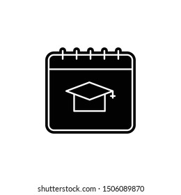 Calendar, education icon. Simple glyph, flat vector of calendar icons for ui and ux, website or mobile application