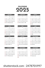 Calendar English 2025 National Holidays Calendar commemorative dates and holidays 2025