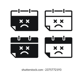 Calendar error problem. Illustration vector