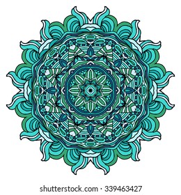 Calendar Ethnic Bright Mandala January Month Stock Vector (Royalty Free