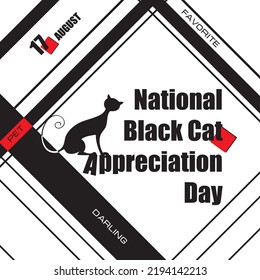 The calendar event is celebrated in august - Black Cat Appreciation Day