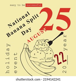 The Calendar Event Is Celebrated In August - National Banana Split Day