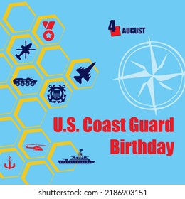 The calendar event is celebrated in August - U.S. Coast Guard Birthday