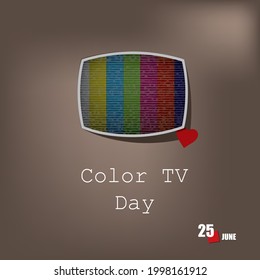 The calendar event is celebrated injune - Color TV Day