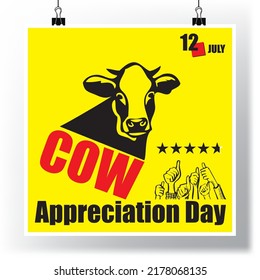 The calendar event is celebrated in july - Cow Appreciation Day