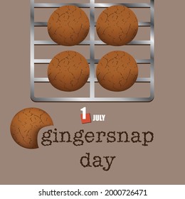 The calendar event is celebrated in July - Gingersnap Day