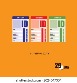 The calendar event is celebrated in July - Intern Day
