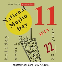 The calendar event is celebrated in july - National Mojito Day