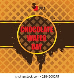 The calendar event is celebrated in July - National Chocolate Wafer Day