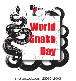 The calendar event is celebrated in july - World Snake Day