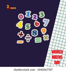 The calendar event is celebrated in March - World Maths Day