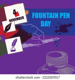 The calendar event is celebrated in November - Fountain Pen Day