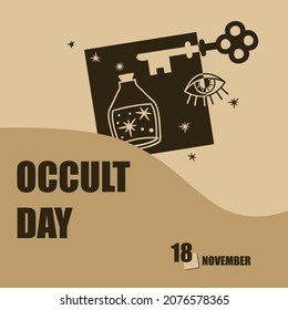 The calendar event is celebrated in November - Occult Day